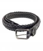 Whitehouse Coxホワイトハウスコックス）の古着「レザーメッシュベルト」｜ブラック