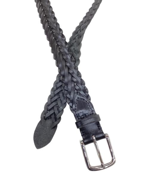 Whitehouse Cox（ホワイトハウスコックス）Whitehouse Cox (ホワイトハウスコックス) レザーメッシュベルト ブラック サイズ:36/90の古着・服飾アイテム