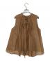 MARILYN MOON (マリリンムーン) sheer cotton gather blouse ブラウン サイズ:表記無し：7000円