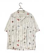 MARNIマルニ）の古着「イラストプリント オープンカラーシャツ」｜ホワイト