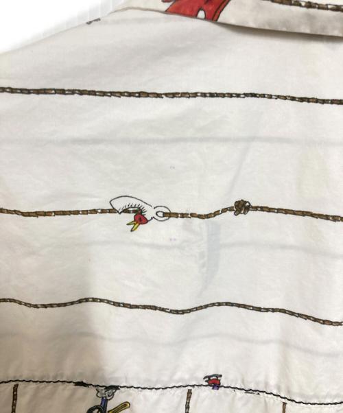 MARNI（マルニ）MARNI (マルニ) イラストプリント オープンカラーシャツ ホワイト サイズ:46の古着・服飾アイテム