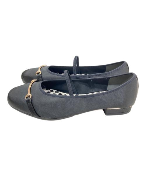 HER LIP TO（ハーリップトゥ）HER LIP TO (ハーリップトゥ) Cherry-Patterned Mary Jane Flats（チェリーパターンマリージュン） ブラック サイズ:37の古着・服飾アイテム