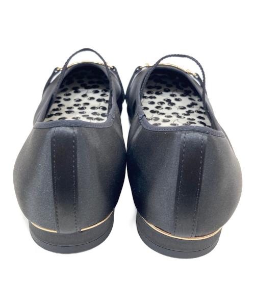 HER LIP TO（ハーリップトゥ）HER LIP TO (ハーリップトゥ) Cherry-Patterned Mary Jane Flats（チェリーパターンマリージュン） ブラック サイズ:37の古着・服飾アイテム