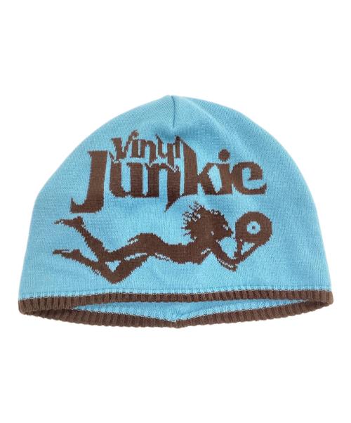 Hysteric Glamour（ヒステリックグラマー）Hysteric Glamour (ヒステリックグラマー) VINYL JUNKIE ニットキャップ ブルー サイズ:FREEの古着・服飾アイテム