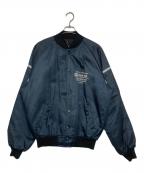 RUBIN BROTHERSルービン・ブラザーズ）の古着「ナイロンヴァーシティジャケット」｜ネイビー