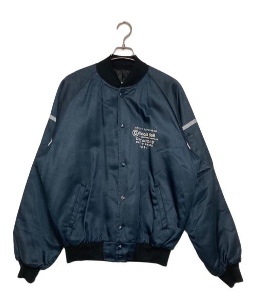 RUBIN BROTHERS（ルービン・ブラザーズ）RUBIN BROTHERS (ルービン・ブラザーズ) ナイロンヴァーシティジャケット ネイビー サイズ:Lの古着・服飾アイテム