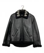 BALENCIAGAバレンシアガ）の古着「COCOON シアリング ムートン （コクーンシアリングムートン）レザージャケット」｜ブラック
