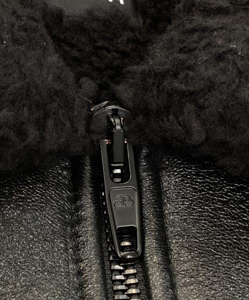 BALENCIAGA（バレンシアガ）BALENCIAGA (バレンシアガ) COCOON シアリング ムートン （コクーンシアリングムートン）レザージャケット ブラック サイズ:46の古着・服飾アイテム