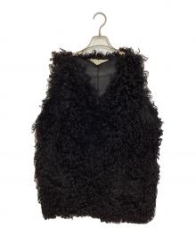 MARNI（マルニ）の古着「リアルファーベスト」｜ブラック