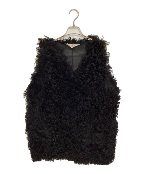 MARNI（マルニ）MARNI (マルニ) リアルファーベスト ブラック サイズ:FREEの古着・服飾アイテム