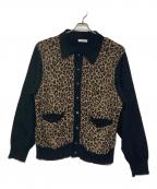flagstuffフラグスタフ）の古着「L/S LEOPARD SWEATER」｜ブラック