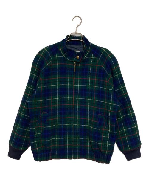 PENDLETON（ペンドルトン）PENDLETON (ペンドルトン) 90S' タータンチェックウールブルゾン グリーン×ネイビー サイズ:Mの古着・服飾アイテム