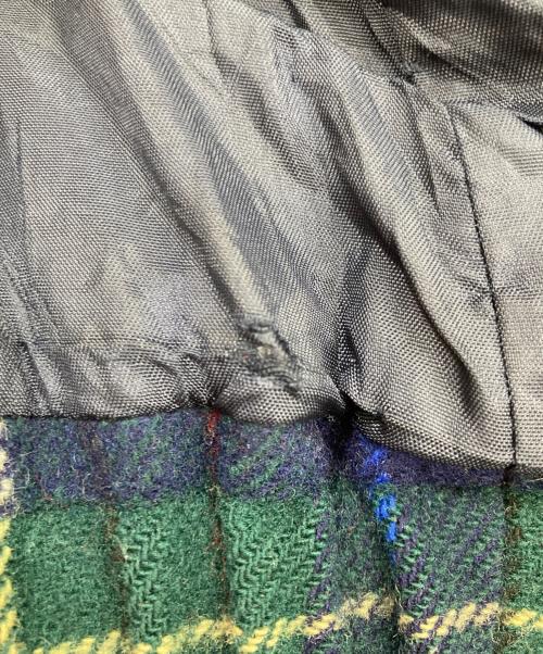 PENDLETON（ペンドルトン）PENDLETON (ペンドルトン) 90S' タータンチェックウールブルゾン グリーン×ネイビー サイズ:Mの古着・服飾アイテム