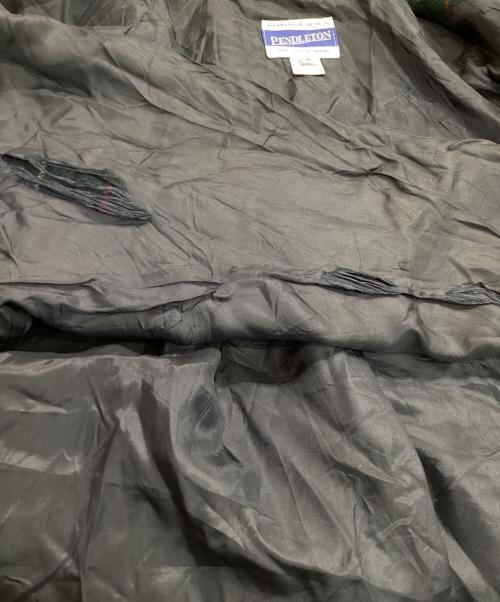 PENDLETON（ペンドルトン）PENDLETON (ペンドルトン) 90S' タータンチェックウールブルゾン グリーン×ネイビー サイズ:Mの古着・服飾アイテム