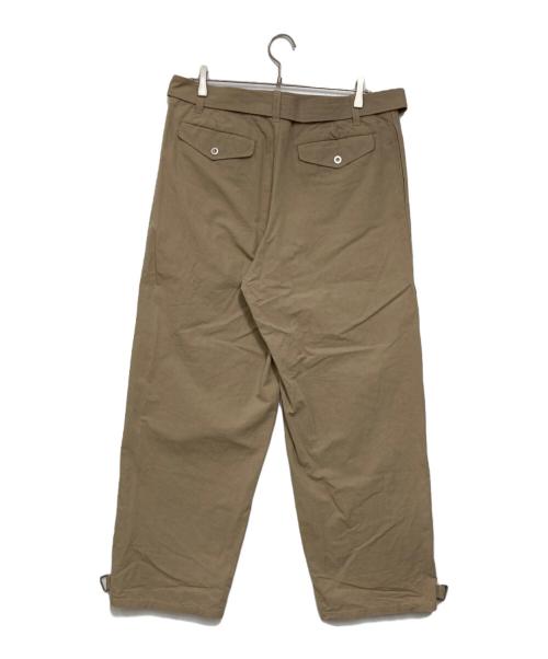Ets MATERIAUX（マテリオ）Ets MATERIAUX (マテリオ) Belted Pants カーキ サイズ:34の古着・服飾アイテム