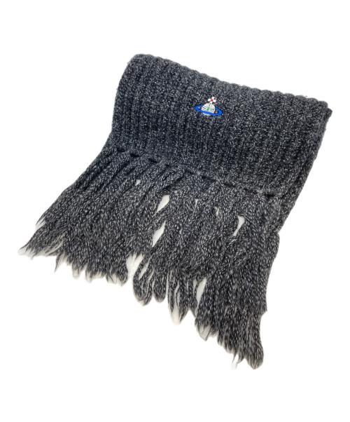 Vivienne Westwood man（ヴィヴィアン ウェストウッド マン）Vivienne Westwood man (ヴィヴィアン ウェストウッド マン) オーブ刺繍マフラー グレーの古着・服飾アイテム