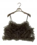 HeRIN.CYEヘリンドットサイ）の古着「Many frill bustier(メニーフリルビスチェ)」｜グレー