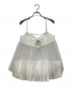 MAISON SPECIALメゾンスペシャル）の古着「See-through Tulle Tunic(シースルーチュールチュニック)」｜ホワイト