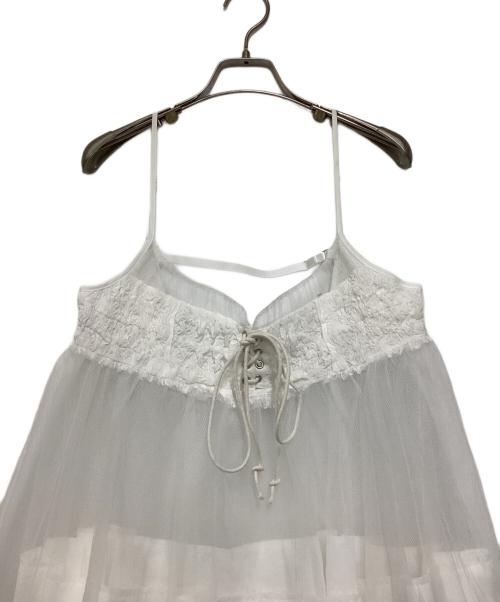 MAISON SPECIAL（メゾンスペシャル）MAISON SPECIAL (メゾンスペシャル) See-through Tulle Tunic(シースルーチュールチュニック) ホワイト サイズ:Freeの古着・服飾アイテム