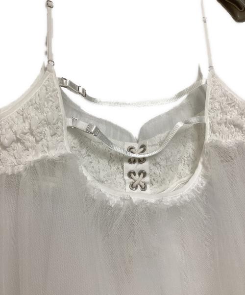 MAISON SPECIAL（メゾンスペシャル）MAISON SPECIAL (メゾンスペシャル) See-through Tulle Tunic(シースルーチュールチュニック) ホワイト サイズ:Freeの古着・服飾アイテム