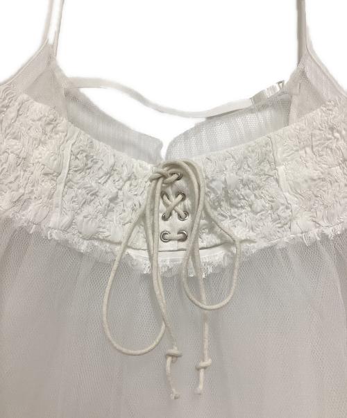 MAISON SPECIAL（メゾンスペシャル）MAISON SPECIAL (メゾンスペシャル) See-through Tulle Tunic(シースルーチュールチュニック) ホワイト サイズ:Freeの古着・服飾アイテム
