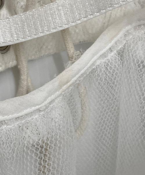 MAISON SPECIAL（メゾンスペシャル）MAISON SPECIAL (メゾンスペシャル) See-through Tulle Tunic(シースルーチュールチュニック) ホワイト サイズ:Freeの古着・服飾アイテム