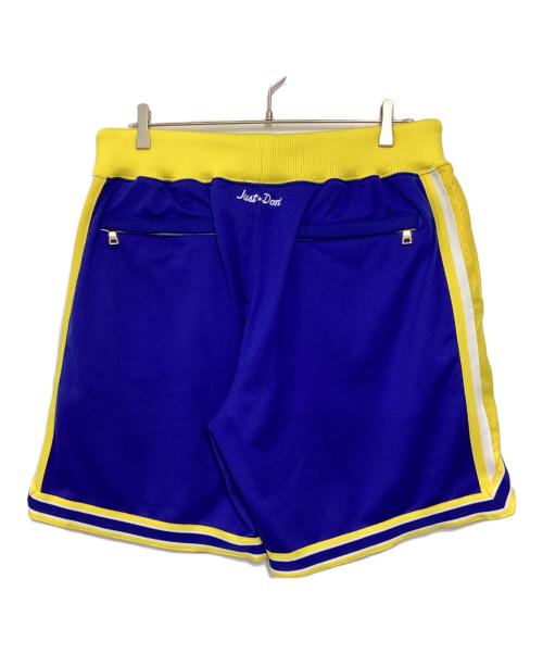 JUST★DON（ジャストドン）JUST★DON MITCHELL & NESS (ミッチェルアンドネス) NBA JUST DON HARDWOOD CLASSICS SHORT(エヌビーエージャストドンハードウッドクラッシックスショーツ) ブルー×イエロー サイズ:Lの古着・服飾アイテム