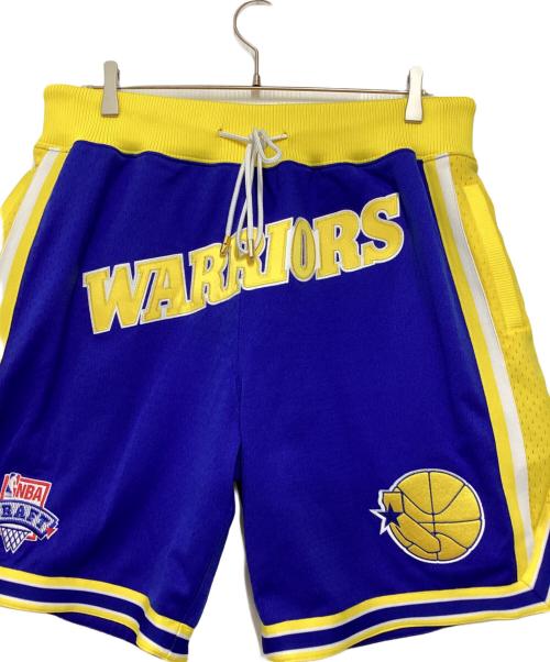 JUST★DON（ジャストドン）JUST★DON MITCHELL & NESS (ミッチェルアンドネス) NBA JUST DON HARDWOOD CLASSICS SHORT(エヌビーエージャストドンハードウッドクラッシックスショーツ) ブルー×イエロー サイズ:Lの古着・服飾アイテム