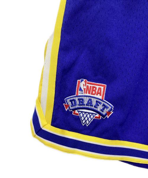 JUST★DON（ジャストドン）JUST★DON MITCHELL & NESS (ミッチェルアンドネス) NBA JUST DON HARDWOOD CLASSICS SHORT(エヌビーエージャストドンハードウッドクラッシックスショーツ) ブルー×イエロー サイズ:Lの古着・服飾アイテム