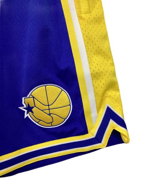 JUST★DON（ジャストドン）JUST★DON MITCHELL & NESS (ミッチェルアンドネス) NBA JUST DON HARDWOOD CLASSICS SHORT(エヌビーエージャストドンハードウッドクラッシックスショーツ) ブルー×イエロー サイズ:Lの古着・服飾アイテム