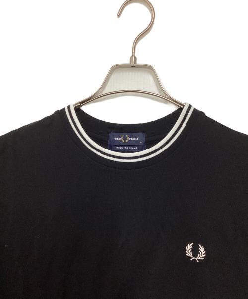 FRED PERRY（フレッドペリー）FRED PERRY (フレッドペリー) BEAMS (ビームス) 別注 オーバーサイズ ピケ Tシャツ ブラック サイズ:XLの古着・服飾アイテム