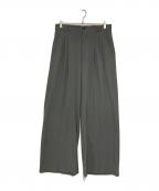 YOKEヨーク）の古着「WOOL TROPICAL 3PLEATED WIDE―LEG TROUSERS」｜グレー