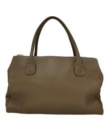 russet（ラシット）の古着「レザートートバッグ」｜ベージュ