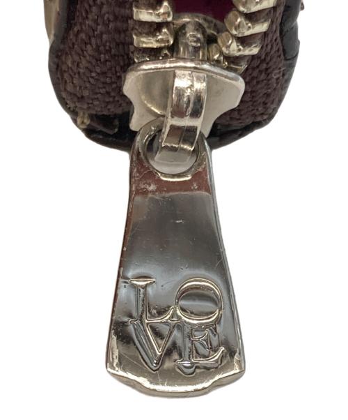 A.D.M.J.（エーディーエムジェイ）A.D.M.J. (エーディーエムジェイ) クロコ型押しL字ファスナーウォレット ベージュの古着・服飾アイテム