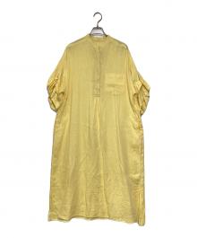 ticca（ティッカ）の古着「リネンツイストスリーブワンピース」｜イエロー