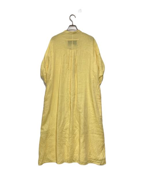 ticca（ティッカ）ticca (ティッカ) リネンツイストスリーブワンピース イエロー サイズ:Fの古着・服飾アイテム