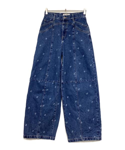 Lily Brown（リリーブラウン）Lily Brown (リリーブラウン) センターシームワイドデニムパンツ インディゴ サイズ:１の古着・服飾アイテム