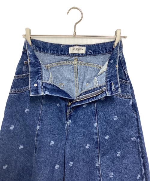 Lily Brown（リリーブラウン）Lily Brown (リリーブラウン) センターシームワイドデニムパンツ インディゴ サイズ:１の古着・服飾アイテム