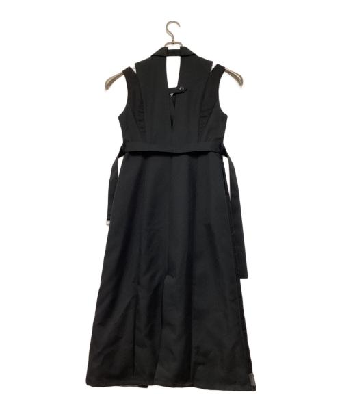 UNITED TOKYO（ユナイテッドトーキョー）UNITED TOKYO (ユナイテッドトーキョー) ミクスチャーシアーベストワンピース ブラック サイズ:１の古着・服飾アイテム