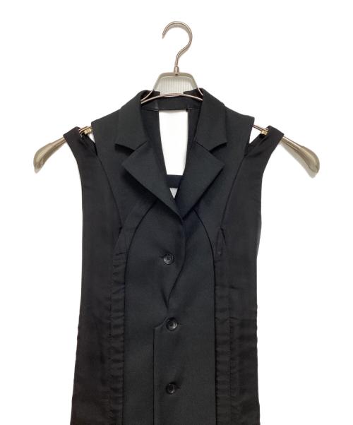 UNITED TOKYO（ユナイテッドトーキョー）UNITED TOKYO (ユナイテッドトーキョー) ミクスチャーシアーベストワンピース ブラック サイズ:１の古着・服飾アイテム