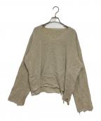 SUNSEAサンシー）の古着「SHRINKAGE V-NECK」｜アイボリー