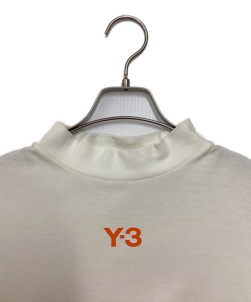 Y-3（ワイスリー）Y-3 (ワイスリー) モックネックカットソー アイボリー×オレンジ サイズ:Sの古着・服飾アイテム