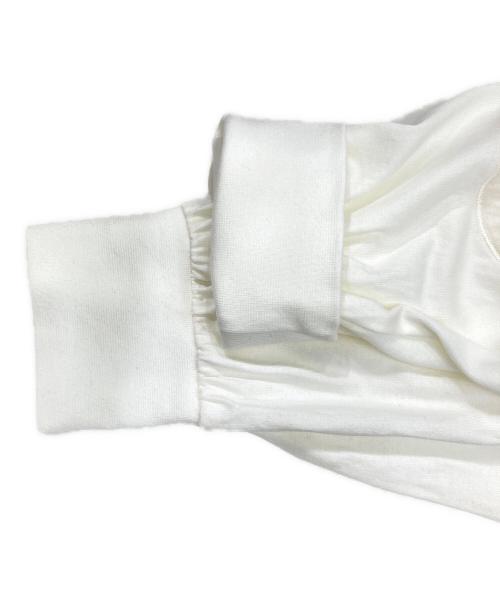 Y-3（ワイスリー）Y-3 (ワイスリー) モックネックカットソー アイボリー×オレンジ サイズ:Sの古着・服飾アイテム