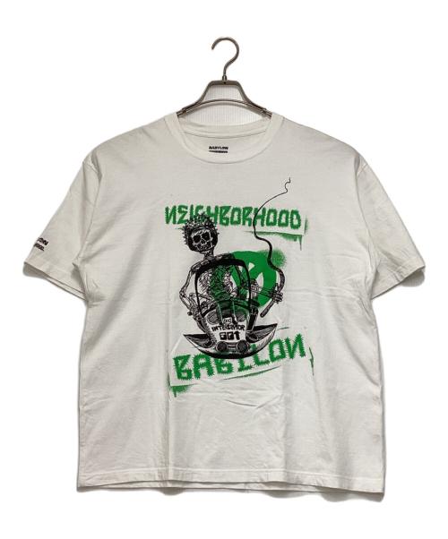 NEIGHBORHOOD（ネイバーフッド）NEIGHBORHOOD (ネイバーフッド) BABYLON (BABYLON) プリントTシャツ ホワイト サイズ:Lの古着・服飾アイテム