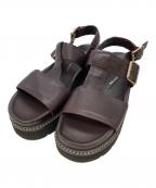 CLARKSクラークス）の古着「ORIANNA SKY WINE LEATHER サンダル」｜ブラウン