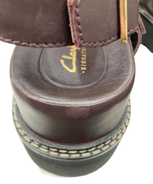 CLARKS（クラークス）CLARKS (クラークス) ORIANNA SKY WINE LEATHER サンダル ブラウン サイズ:26.0の古着・服飾アイテム