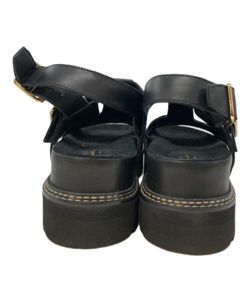 CLARKS（クラークス）CLARKS (クラークス) ORIANNA SKY BLACK LEATHER サンダル ブラック サイズ:26.0の古着・服飾アイテム