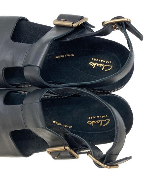 CLARKS（クラークス）CLARKS (クラークス) ORIANNA SKY BLACK LEATHER サンダル ブラック サイズ:26.0の古着・服飾アイテム