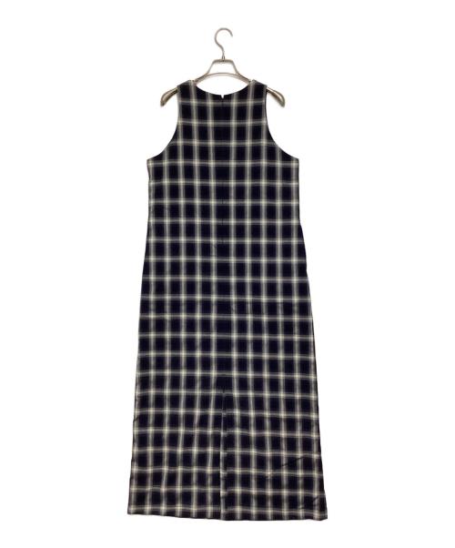 MONN.:.（モン）MONN.:. (モン) チェックワンピース ネイビー サイズ:Freeの古着・服飾アイテム