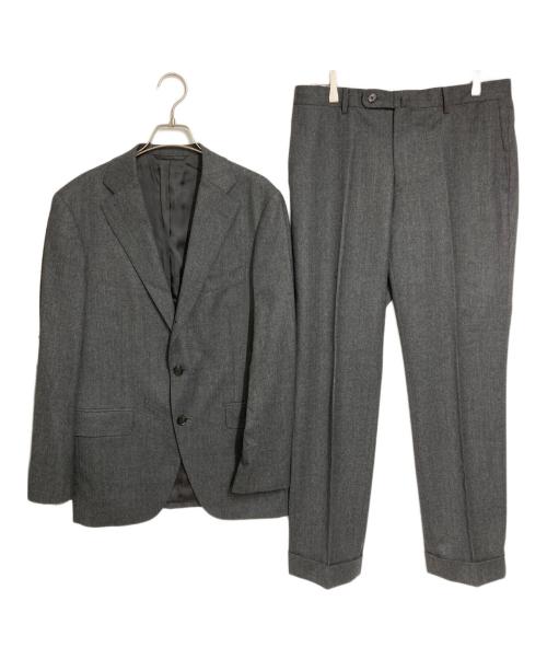 UNIVERSAL LANGUAGE（ユニバーサルランゲージ）UNIVERSAL LANGUAGE (ユニバーサルランゲージ) SUPER120'sウールフランネルジャケット セットアップ グレー サイズ:46の古着・服飾アイテム